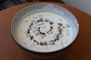 Read more about the article Recipe for Aloo ka Raita – Yoghurt Sauce with Potatoes – 12 Jul 14