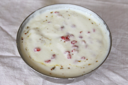 Anar ka Raita - Recipe for Pomegranate Yoghurt Sauce - 26 Jul 14