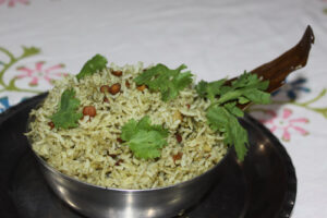 Read more about the article Pudina Dhania Chawal – Mint Coriander Rice – 25 Jul 15
