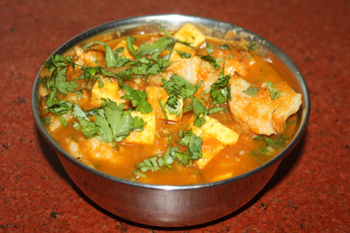 Gobhi Paneer - Recipe for Cauliflower with fresh Indian Cheese - 28 Nov 15