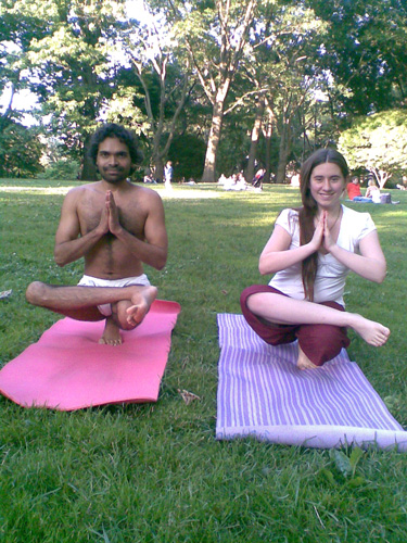 Free Yoga with Yashendu in Central Park, New York - 15 June 10
