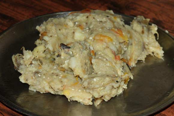 Aloo-Baingan-Tomater-Bharta - Smoked Mashed Potatoes with Eggplant and Tomatoes - 8 Oct 11